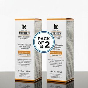 Kiehl's POWERFUL-STRENGTH Line Reducing Concentrate. 3.4 oz/100 ml (2 PACK)